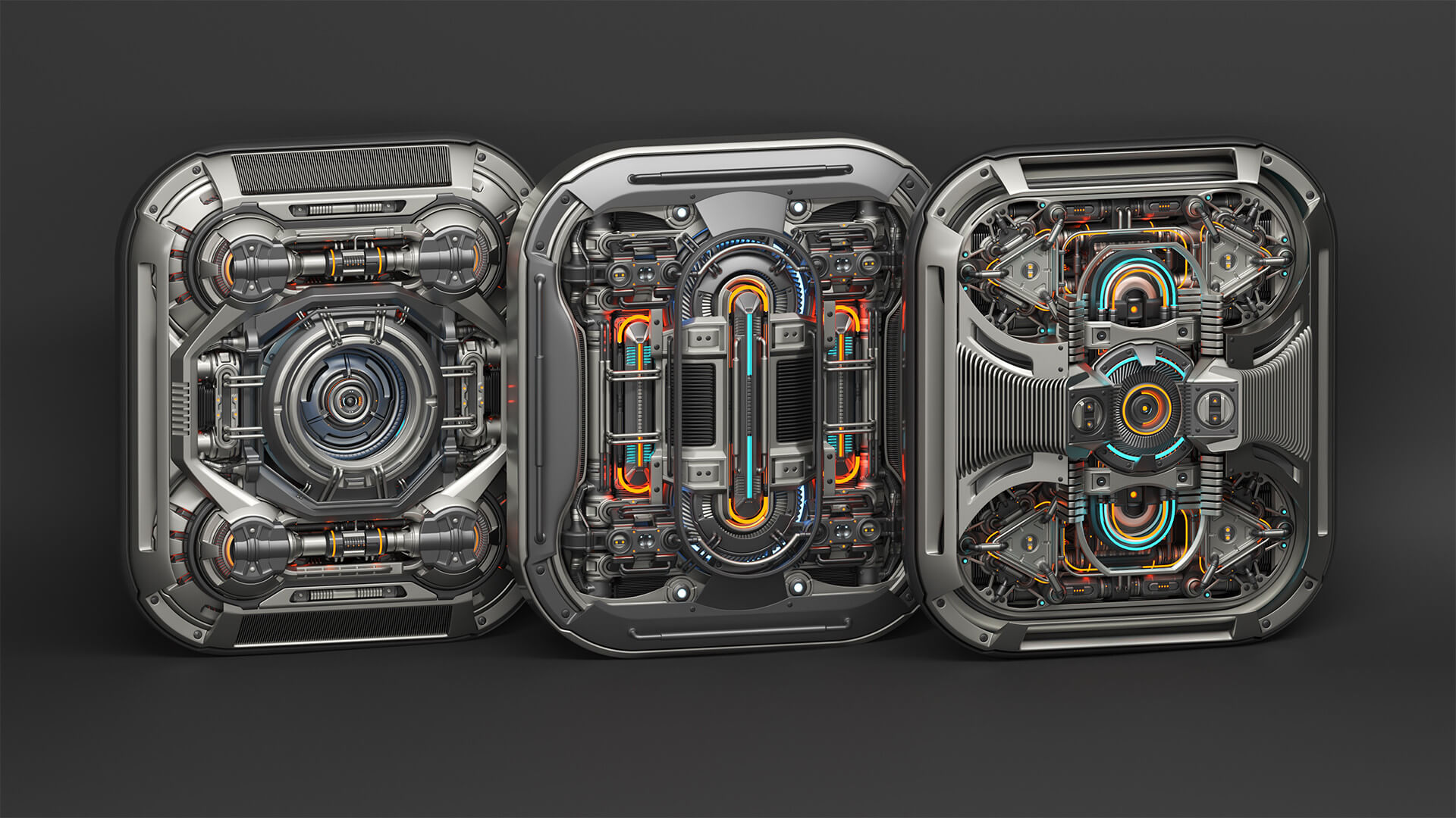 SciFi Kitbash Complex Spaceship Panels 3D Model by mykola1985