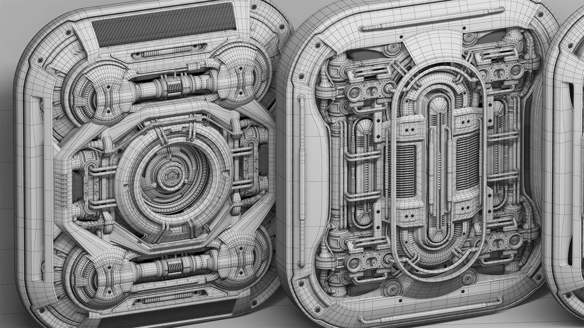 SciFi Kitbash Complex Spaceship Panels 3D Model by mykola1985