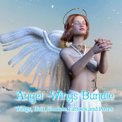 Angel -Wings Bundle for Genesis 8 Female