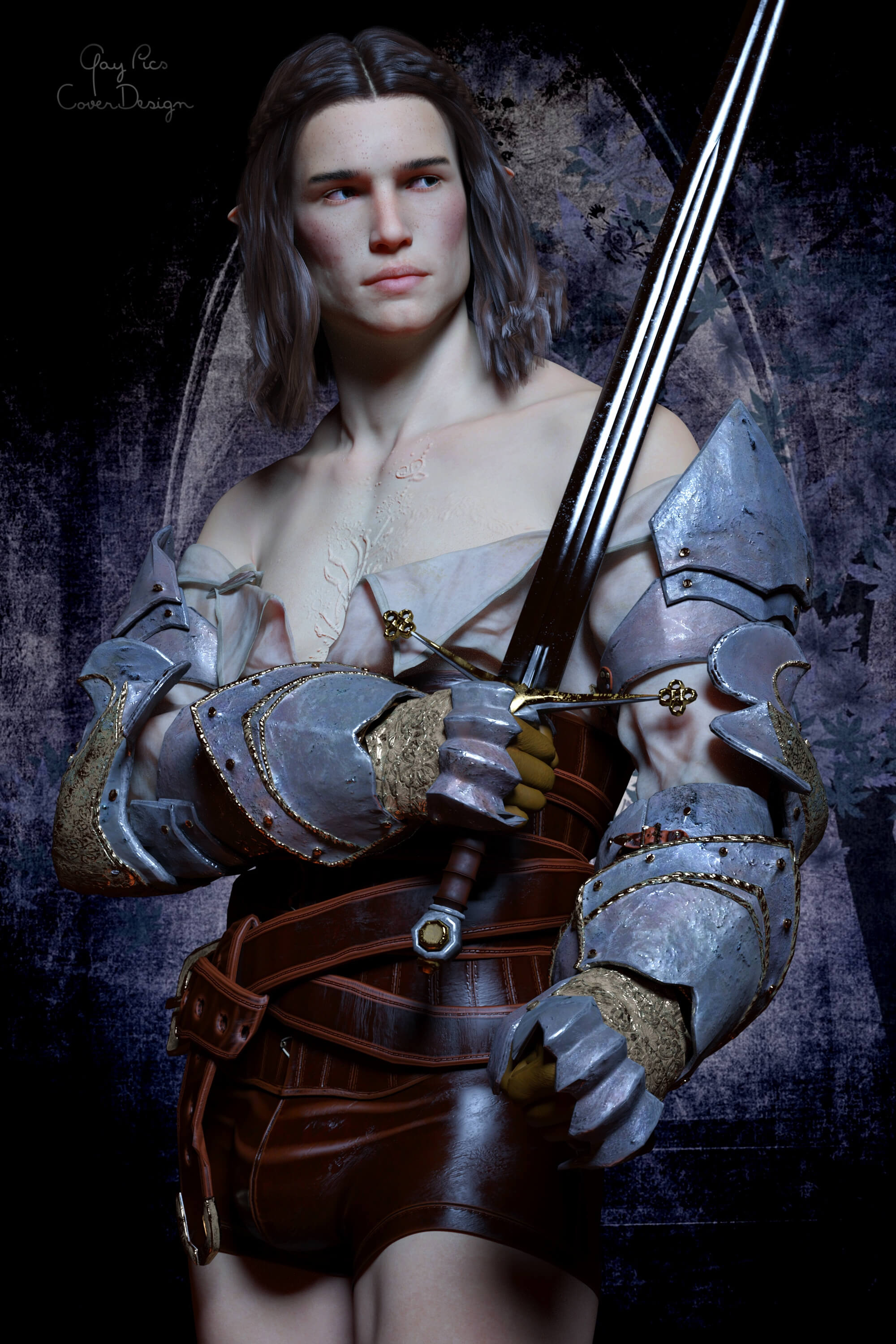Beautyful Elf 3D Render, Digital Art by MysticArtDesign