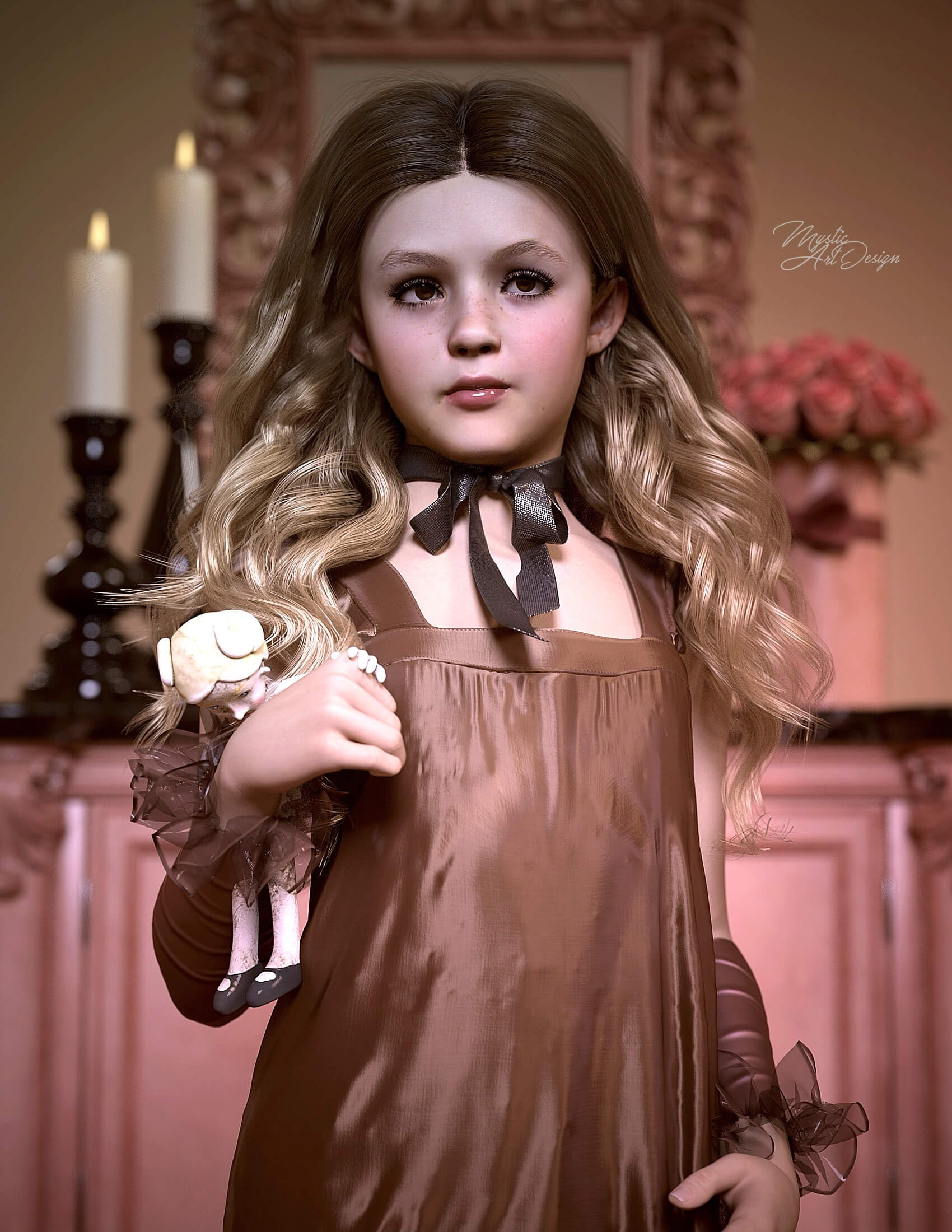 Portrait 3D Render, Digital Art by MysticArtDesign