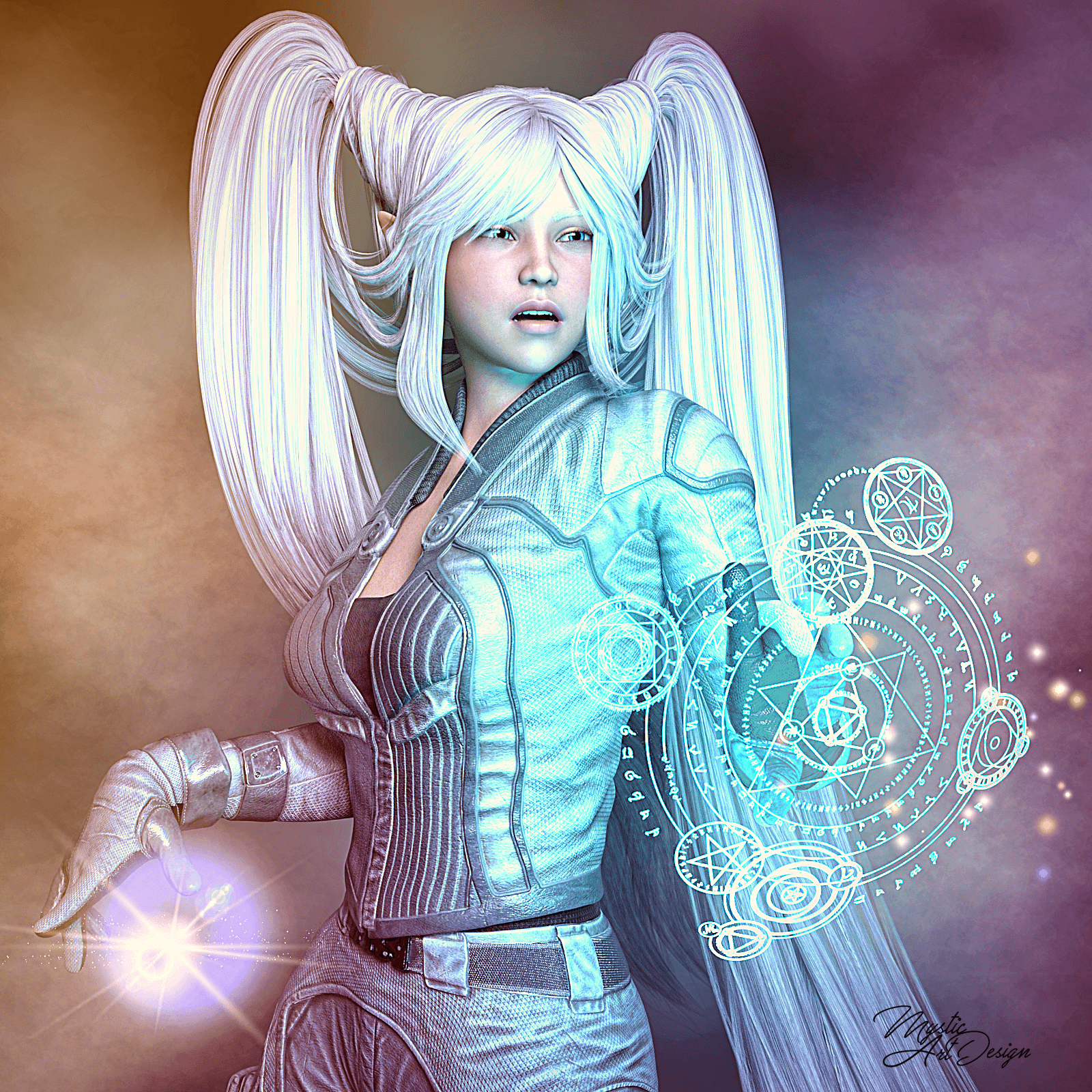 Sci-fi Portait 3D Render, Digital Art by MysticArtDesign