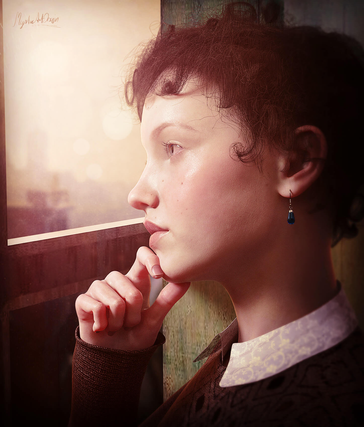 The Window 3D Render, Digital Art by MysticArtDesign