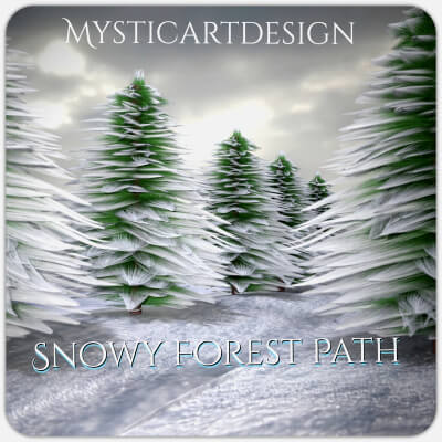 Snowy Forest Path