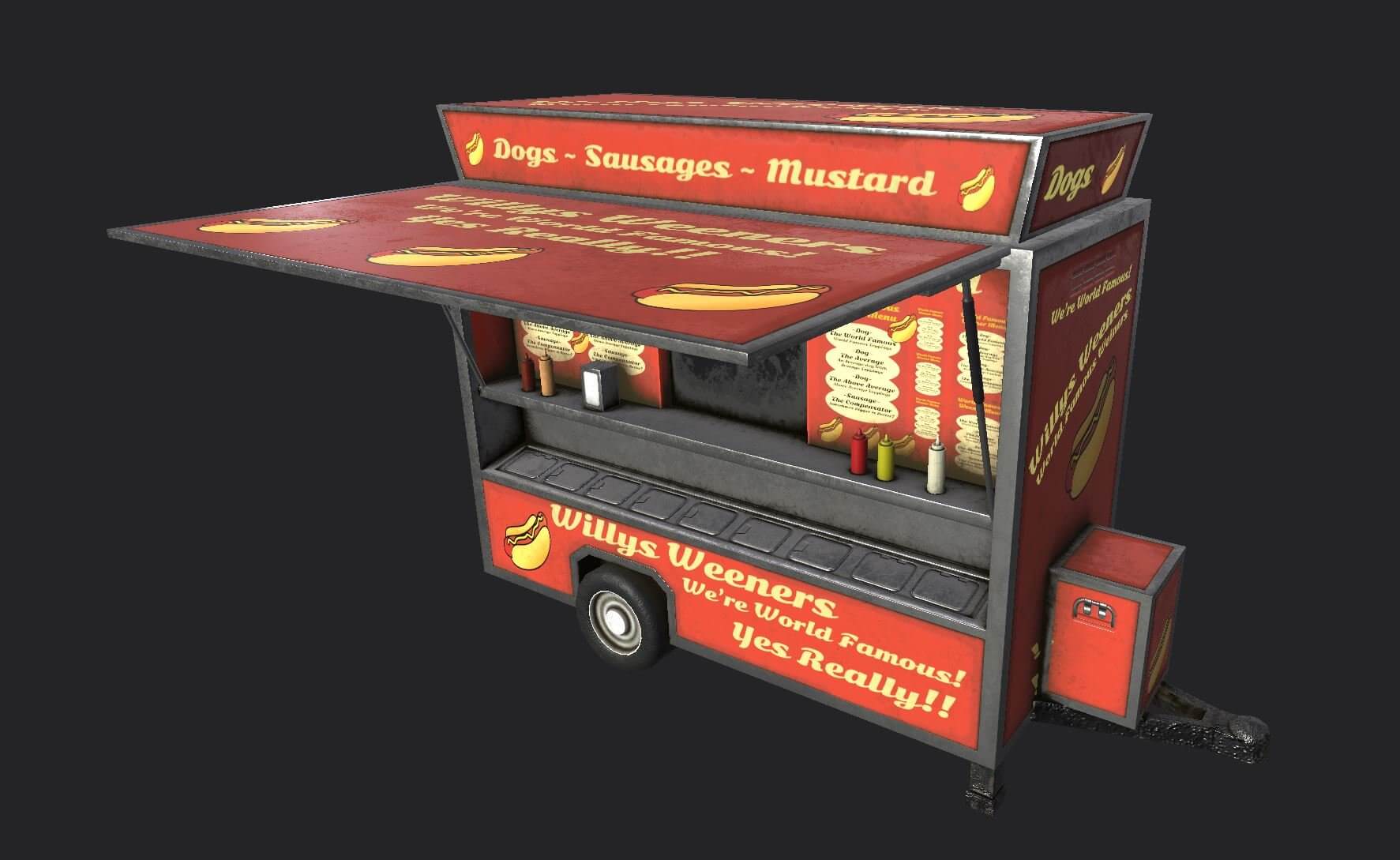 Two Concession Stand Variants 3D Model by nabal_c