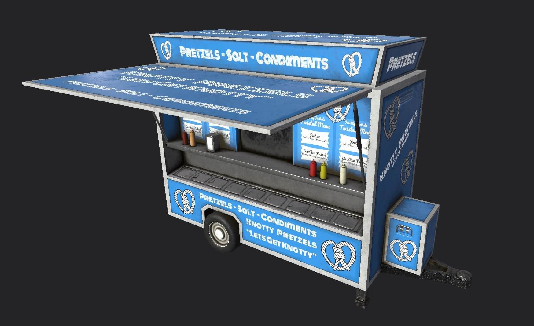 Two Concession Stand Variants 3D Model by nabal_c