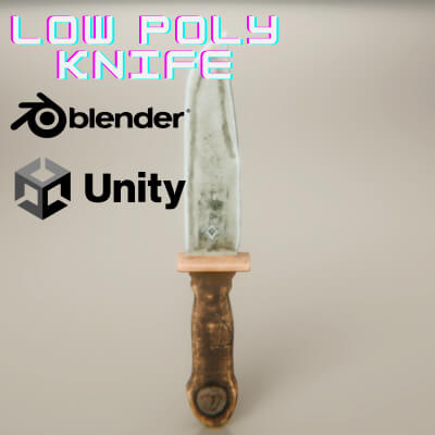Stylized Knife Vintage Wood Style