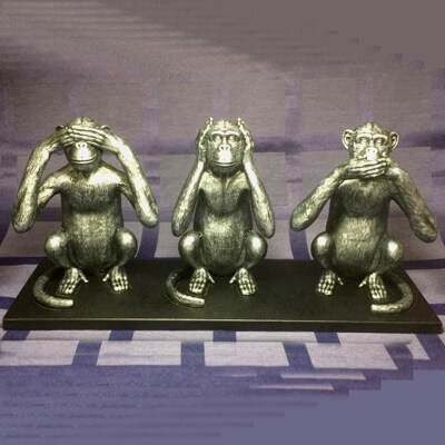 3 Monkeys I Dont See I Dont Hear I Dont Speak