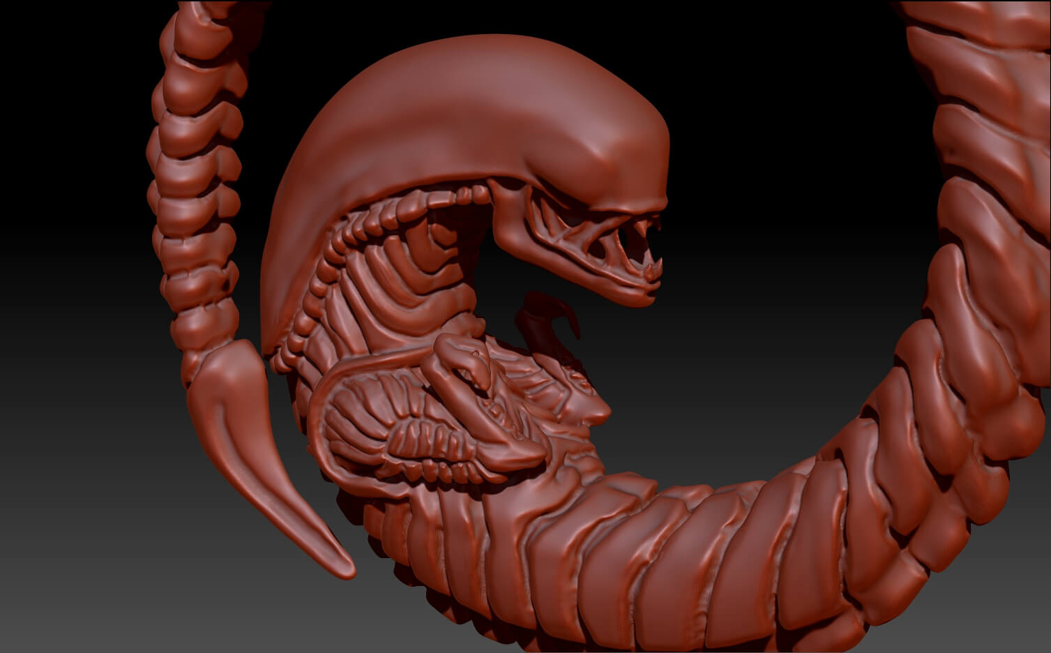 Alien Pendant - 3D Model by naeem32