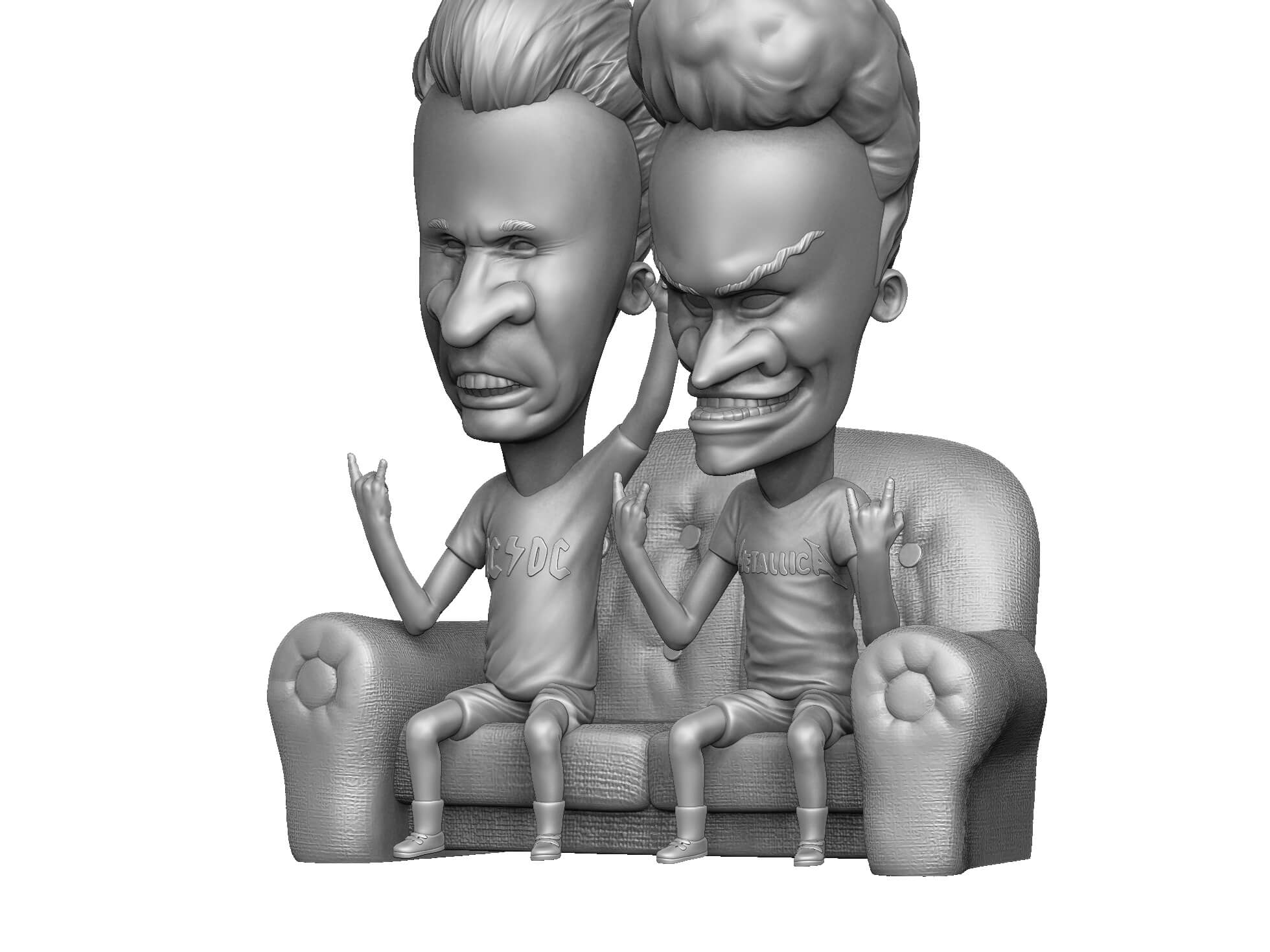 Beavis and Butt-Head 3D Model by naeem32