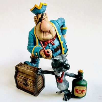 Billy Bones With a Cat