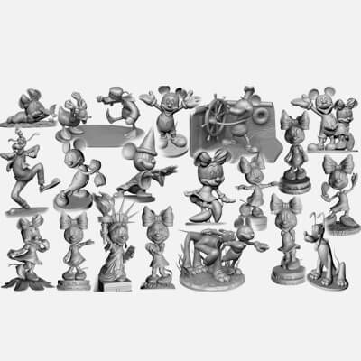 Collection Mickey and Minnie Mouse