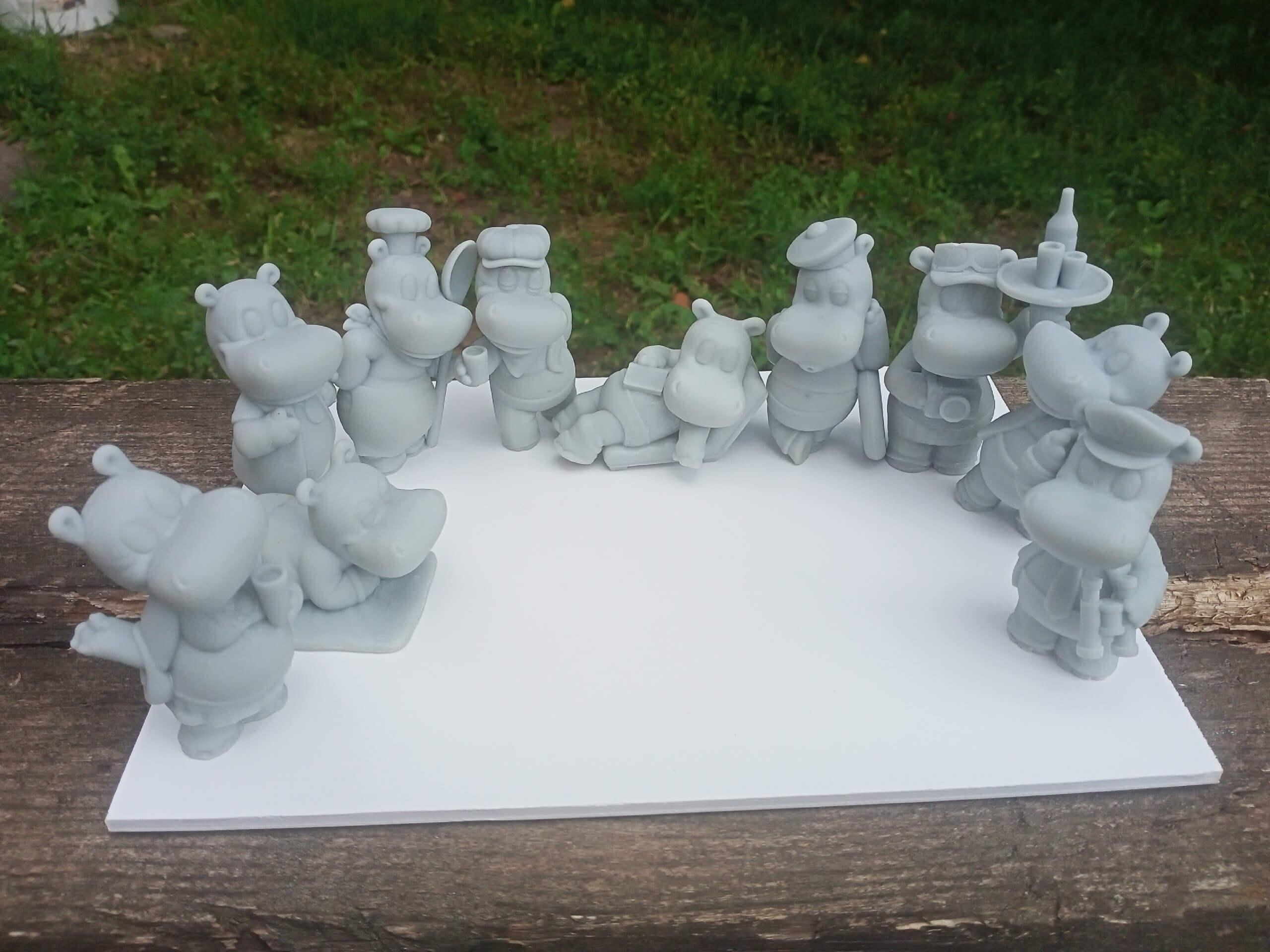 Collection of Hippos From Kindersurprise 1992 - Free 3D Print Model by ...