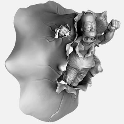 Homer Simpson as a Hulk