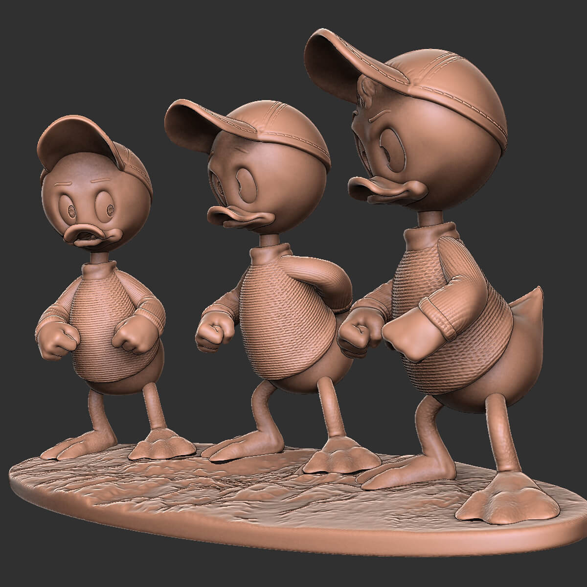 Huey, Dewey, and Louie - 3D Model by naeem32