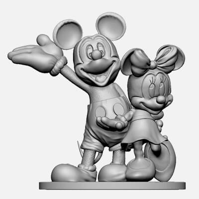 Mickey and Minnie Mouse