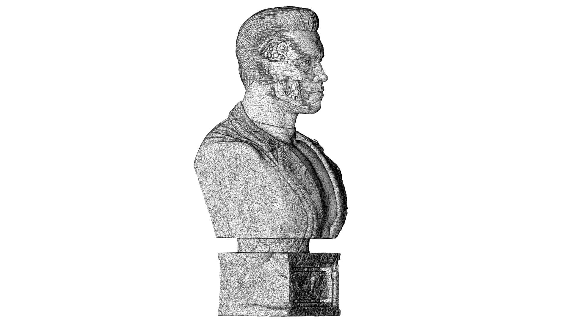 Terminator T-800 Bust (2 Options) 3D Model by naeem32
