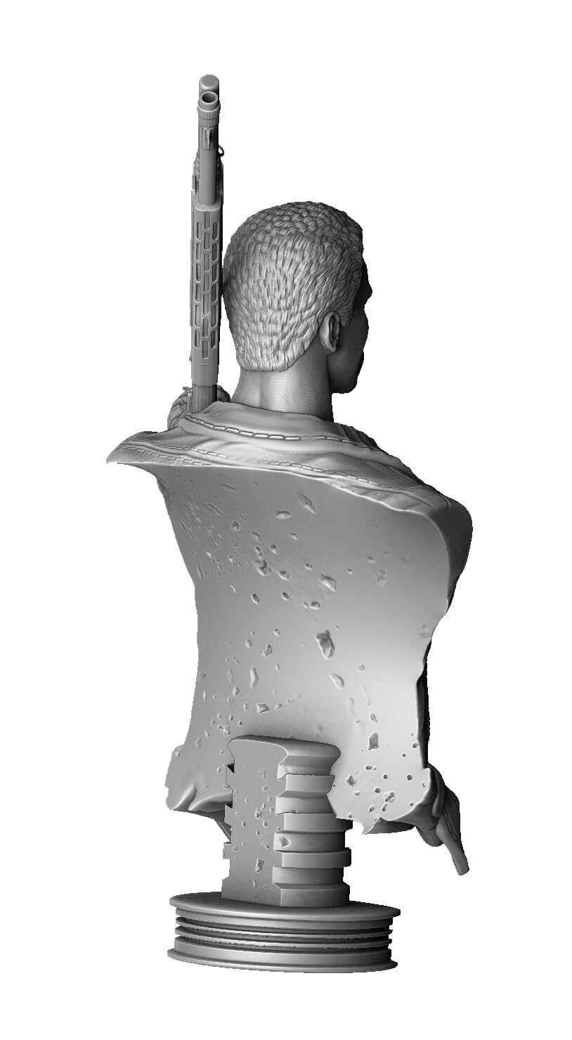 Terminator T-800 Bust With Weapons (5 Head Options) 3D Model by naeem32