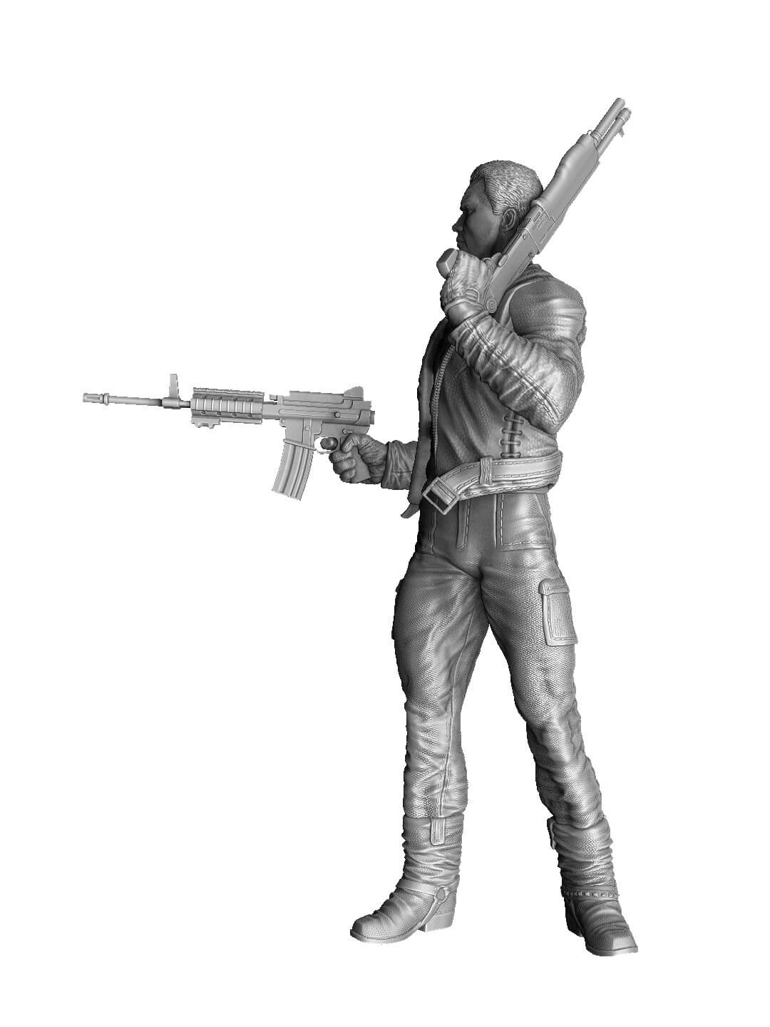 Terminator T-800 Full Height (4 Head Options) 3D Model by naeem32