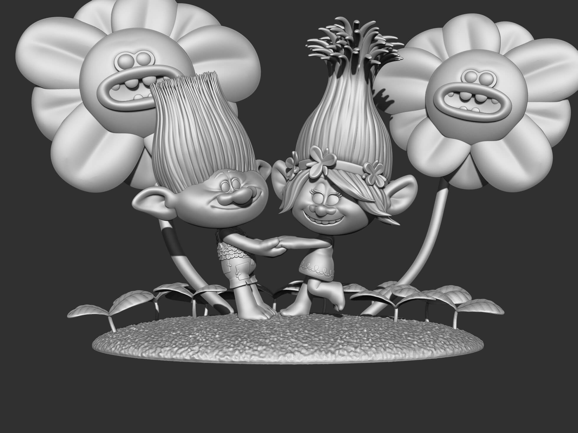 Trolls Princess Poppy and Branch - 3D Model by naeem32