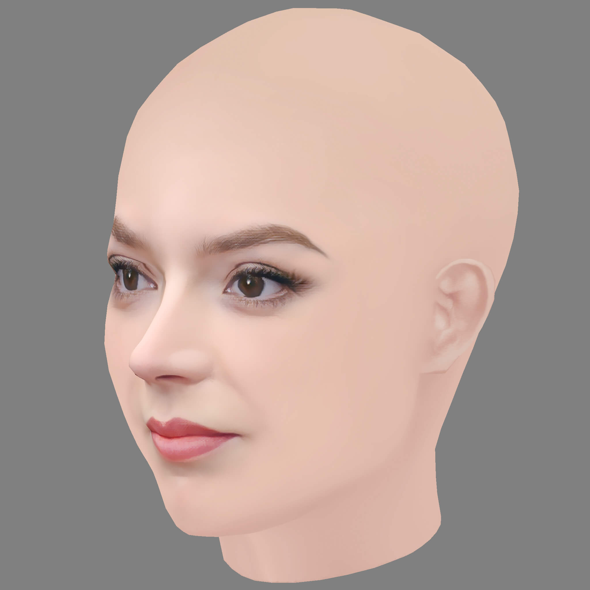 Anya Taylor-Joy Head - No Hair - Low Poly Head for Game 3D Model by ...