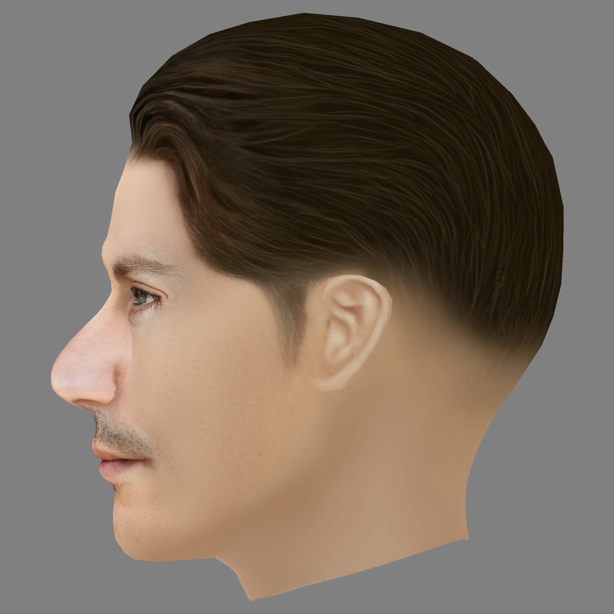 Greg Kolpakchi Head Low Poly Head For Game 3D Model By Nammichael Greg Kolpakchi Head Low Poly Head For Game 03
