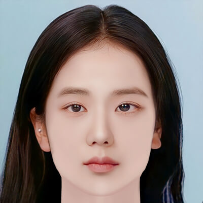 Jisoo Blackpink Head - No Hair - Low Poly Head for Game 3D Model