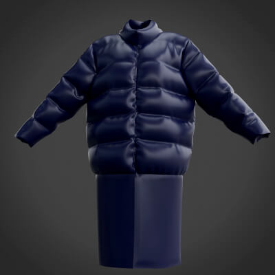 3D Female Clothing - Winter Dress