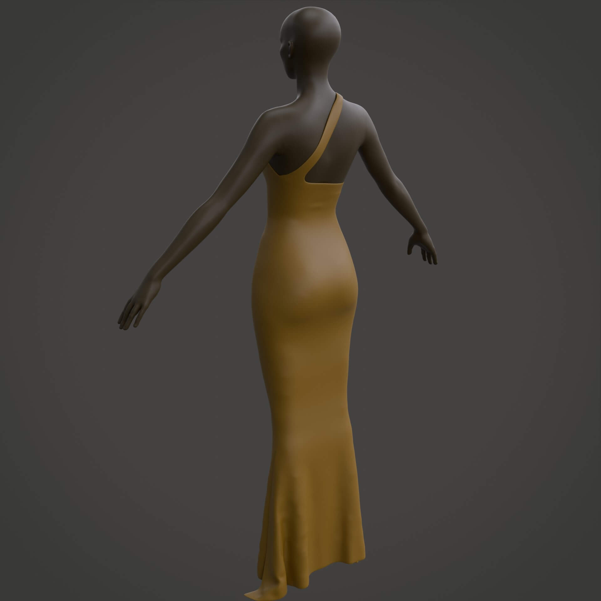 3d Body Print Maxi Dress