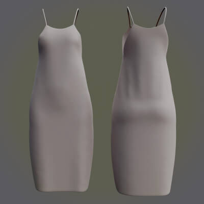 3D Female Dress- Singlet Dress
