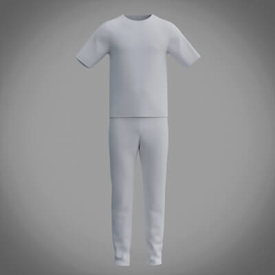 3D Male Clothing - 2 Piece Mens Outfit