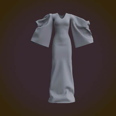 Kung Fu Dress - 3D Female Vintage Gown