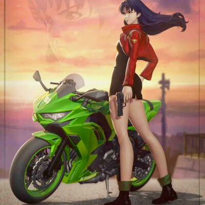 Misato - Neon Genesis Evangelion 3D Model by Navaler