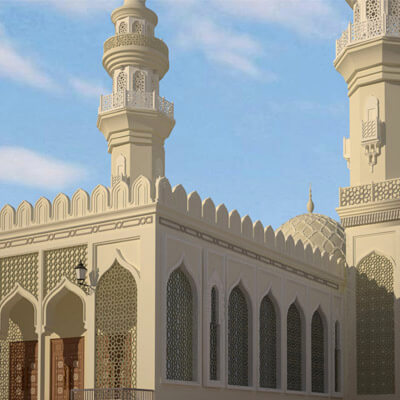 Islamic Mosque Exterior Detailed Mosque Architecture by navigator