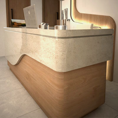 Modern Reception Desk Office Interior