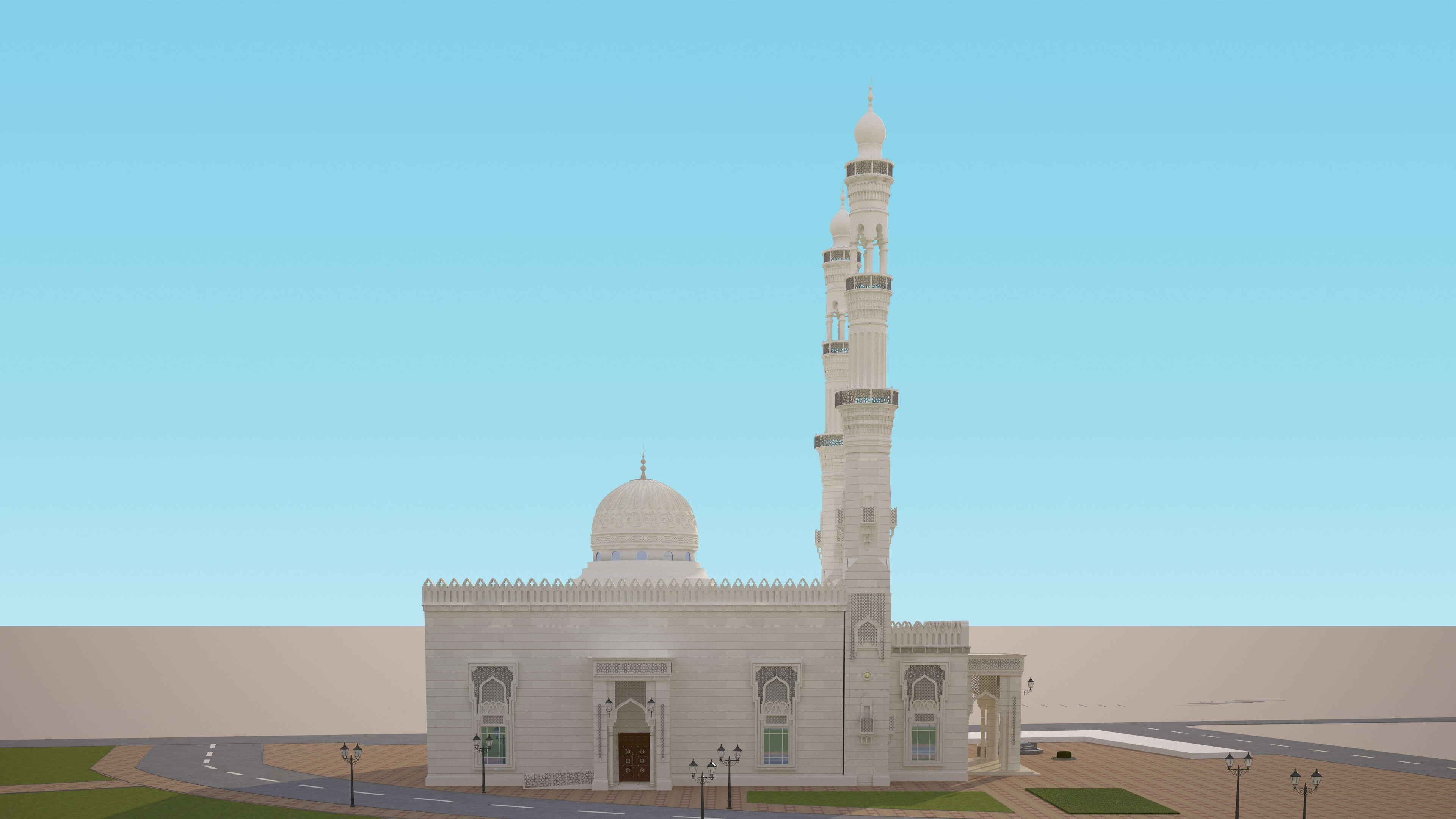 Mosque Exterior 3d By Navigator