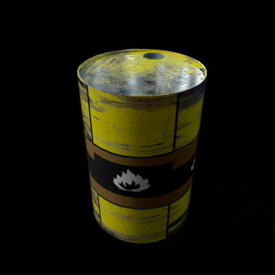 Iron Barrel with Different Colors - Free 3D Model by nematjon