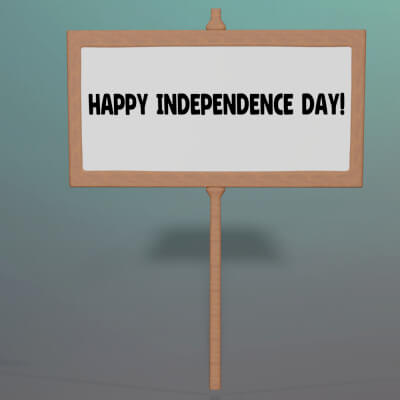 Mat Independence Day for Small Sign