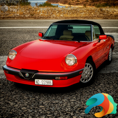 Alfa Romeo Spider 1986 for Daz Studio
