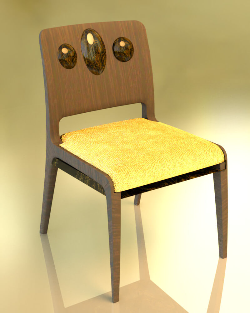 Black Crystal Dining Room 3D Model by nerdadantes