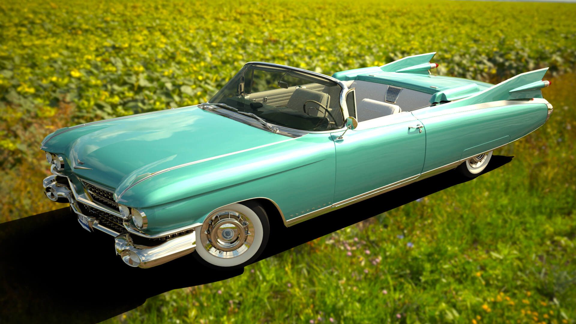 Maisto 1/18 – Cadillac Eldorado Biarritz 1959 – Bleu Métal – Occasion