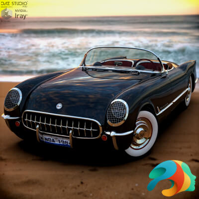 Chevrolet Corvette 1953 for DAZ Studio by nerdadantes