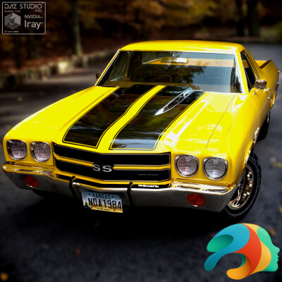 Chevrolet El Camino SS 1970 for DAZ Studio by nerdadantes