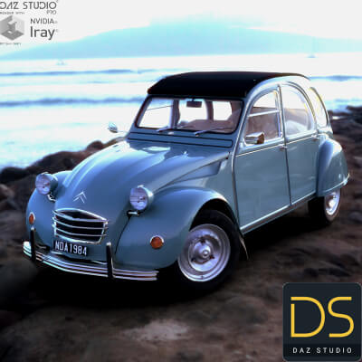 Citroen 2Cv 1970 for DAZ Studio by nerdadantes