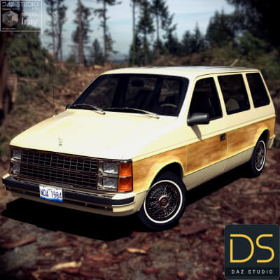 Dodge Caravan 1984 For DAZ Studio