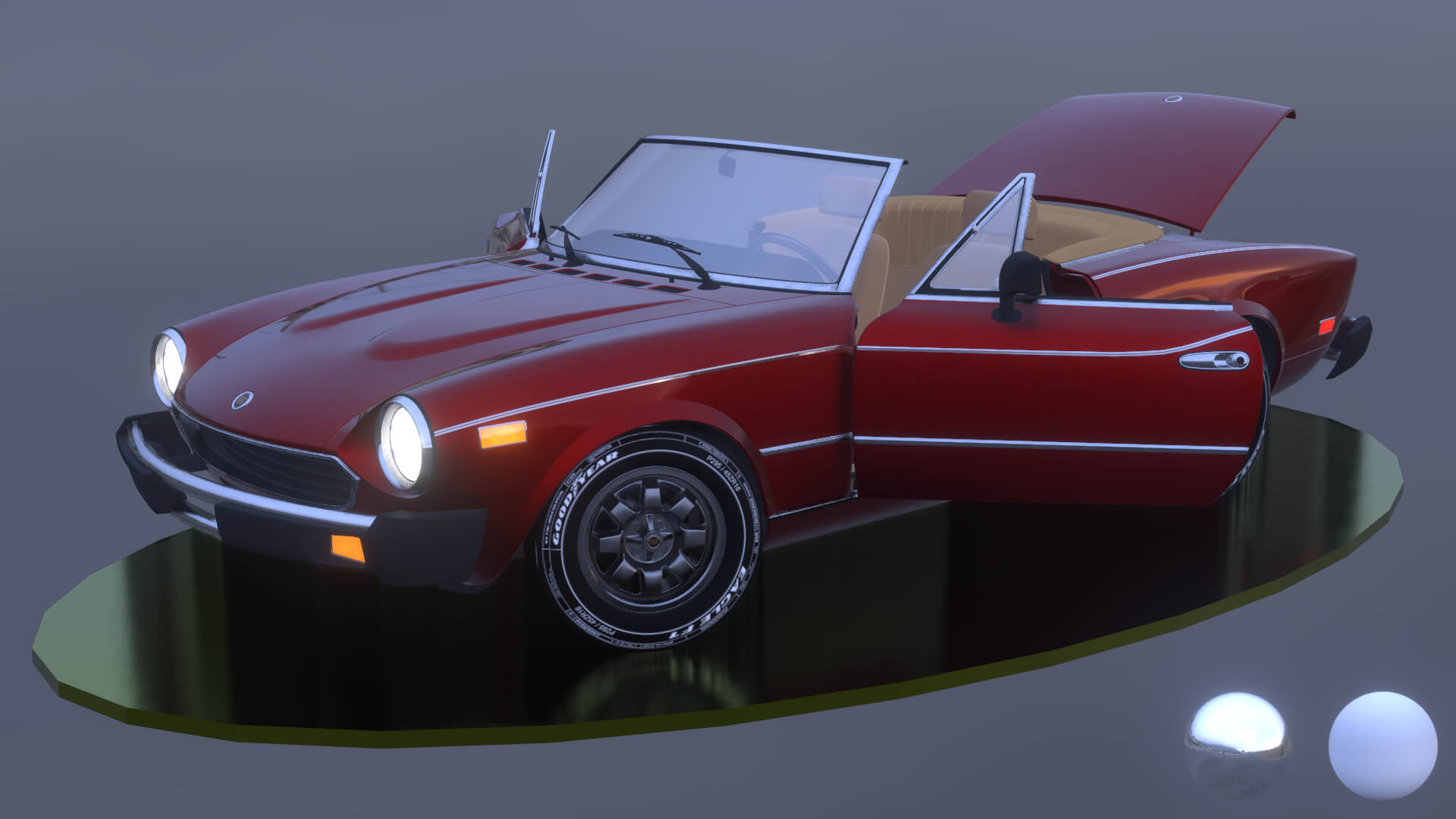 Fiat 124 Sport Spider 1980 for DAZ Studio by nerdadantes