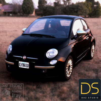 Fiat 500 2012 for DAZ Studio by nerdadantes