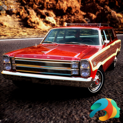 Ford Country Squire 1966 for Daz Studio by nerdadantes
