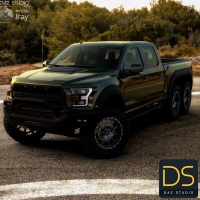 Ford Hennessey Velociraptor 6x6 2020 for DAZ Studio by nerdadantes