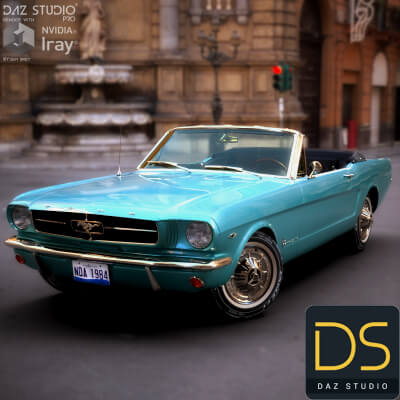 Ford Mustang Convertible 1965 for DAZ Studio by nerdadantes